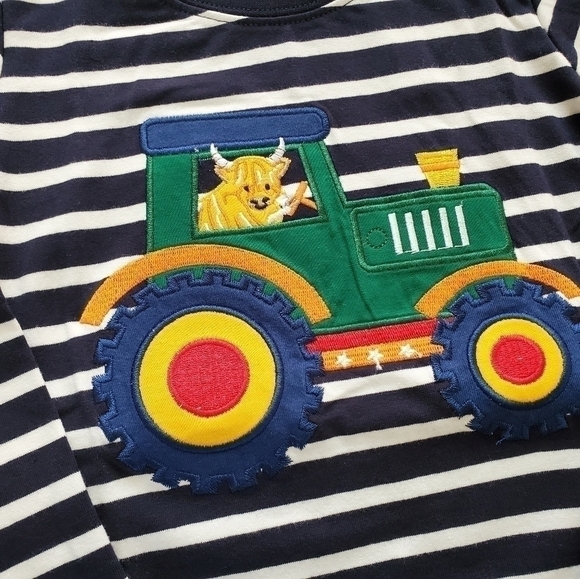 Highland Cow and Tractor Applique Long-Sleeve Top - Picture 8 of 16